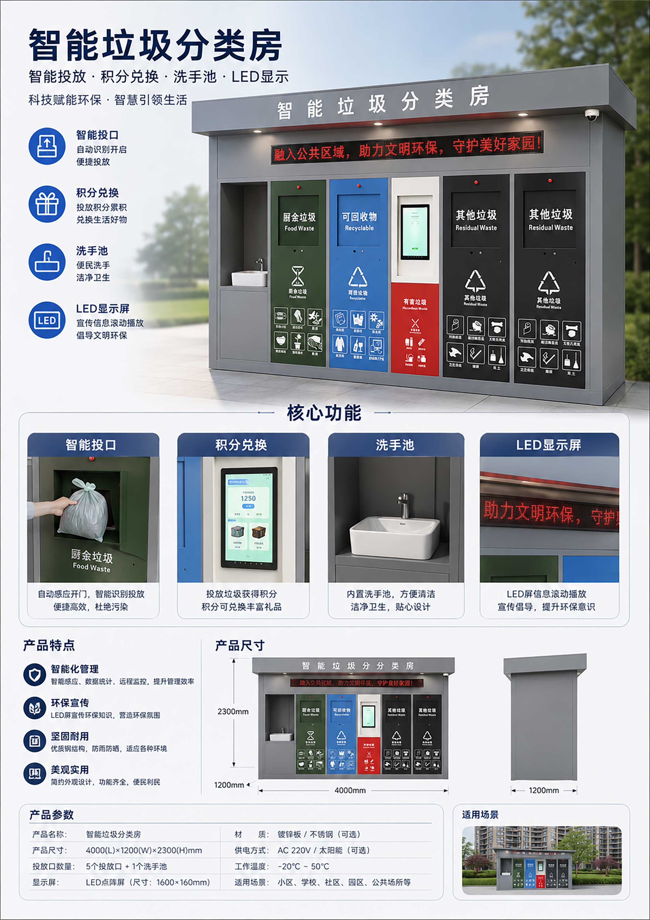 AZL-06智能垃圾回收箱(图1)